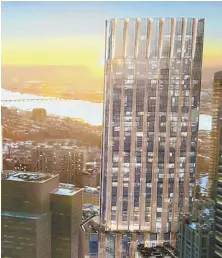  ?? ARTIST RENDERINGS BY HANDEL ARCHITECTS ?? TOWER OF POTENTIAL: City officials say the Winthrop Square developmen­t, above, will bring in $153 million through a variety of uses including event space, left.