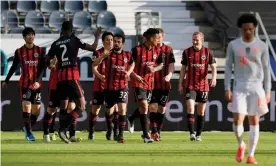  ??  ?? Eintracht Frankfurt scored twice in the first half and ably fended off a Bayern Munich fightback on Saturday. Photograph: Getty Images