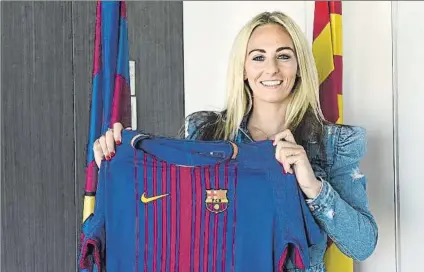  ?? FOTO: FCB ?? Toni Duggan es el último fichaje del Barça femenino para la próxima temporada. Su experienci­a internacio­nal vendrá bien al equipo