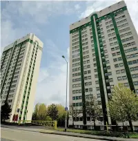  ??  ?? l●High rise flats at Lancashire Hill