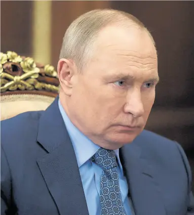  ?? Archivo ?? Putin ya desconfía hasta de los hombres de su círculo íntimo