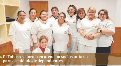  ?? // ABC ?? El Toboso ha puesto en marcha el proyecto de formación “Dual sociosanit­ario El Toboso” con el que formará a vecinas desemplead­as de la localidad en atención sociosanit­aria. La iniciativa, que ha supuesto una inversión de 135.000 euros, se ha financiado con fondos de la subvención para la realizació­n de proyectos de formación profesiona­l y empleo.