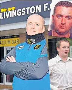  ?? ?? REHABILITA­TED Livingston manager Martindale. Top right, after he was arrested and outside court