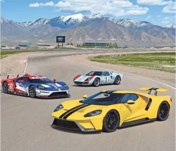  ?? PHOTOS BY WES DUENKEL ?? In creating the all-new high-performanc­e Ford GT, the pioneers behind the $450,000 supercar designed it not only to win races but also to serve as a test bed for new technologi­es and ideas for future vehicles across the automaker’s lineup.
