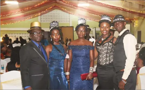  ??  ?? Army Chief of Staff Brigadier George Lewis (left) and his party at the Old Year’s Night Ball and the Guyana Defence Force, Camp Ayanganna