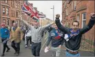  ?? Picture: Jamie Simpson ?? PARTY TIME: Rangers fans leave Hampden happy.