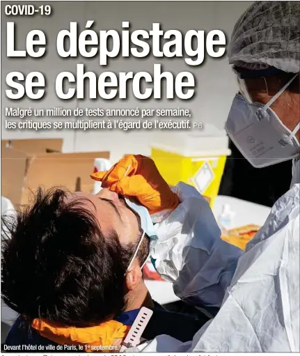  ??  ?? A nos lecteurs. Retrouvez votre journal «20 Minutes» mercredi dans les distribute­urs. En attendant, vous pouvez suivre toute l’actualité sur l’ensemble de nos supports numériques. Devant l’hôtel de ville de Paris, le 1er septembre.