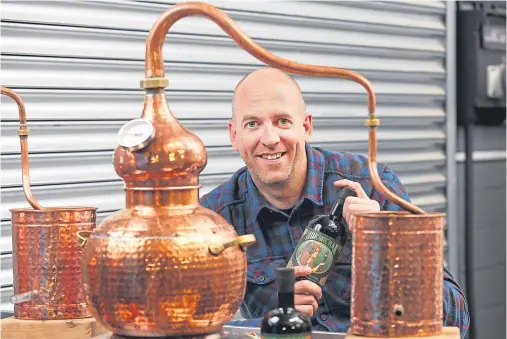  ??  ?? TOP TIPPLE: Lost Loch Spirits founder Peter Dignan was one of the winners in last year’s North East Scotland Food and Drink Awards