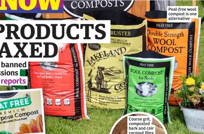  ?? ?? Peat-free wool compost is one alternativ­e