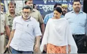  ?? PTI FILE ?? Aarushi’s parents Rajesh and Nupur Talwar walked out of Dasna jail in October 2017 after their acquittal by the Allahabad HC.