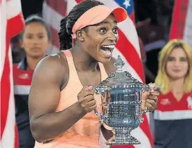  ?? AFP ?? Campeona. Sloane Stephens quedará 17ª en el ranking mundial.