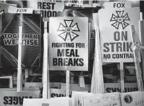  ?? Jenna Schoenefel­d / New York Times ?? Some crew members on strike lack confidence in negotiatio­ns by the Internatio­nal Alliance of Theatrical Stage Employees.