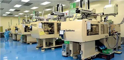  ?? GSS ENERGY ?? GSS Energy provides precision injection moulding services and has a full range of injection machines like these to meet the needs of customers