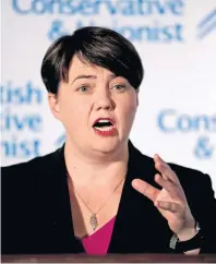  ??  ?? The PM pledged to honour the legacy of Ruth Davidson