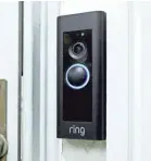  ?? GETTY IMAGES ?? A doorbell device with a built-in camera.