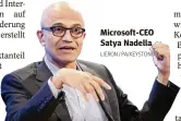  ?? GILLIERON / PA/KEYSTONE ?? Microsoft-ceo Satya Nadella