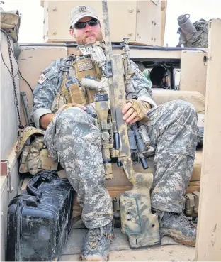  ?? REUTERS ?? U.S special forces veteran Jason Lilley is shown during his deployment in Farah, Afghanista­n, in 2009.
