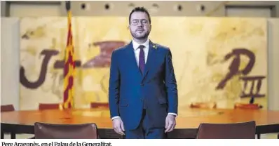  ?? Zowy Voeten ?? Pere Aragonès, en el Palau de la Generalita­t.