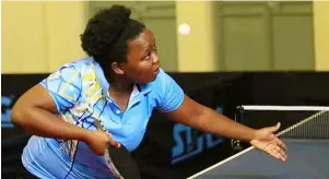  ?? ?? PING PONG :Table tennis sensation Oratile Kedisalets­e is bound for India where she is expected to start her tertiary career while also pursuing her sport