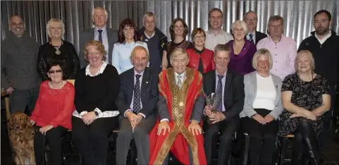  ??  ?? Members of Wexford Toastmaste­rs at the Mayoral Reception in their honour in the Heritage Park.