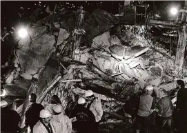  ?? Hearst Connecticu­t Media file photo ?? The April 23, 1987 L’Ambiance Plaza collapse in Bridgeport killed 28 constructi­on workers.