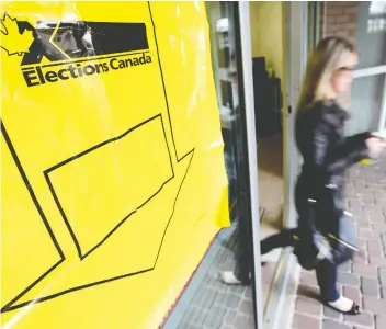  ?? TIM FRaSER ?? Canadian voters will head to the polls on Oct. 21 to elect their local members of Parliament.