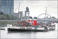  ??  ?? Waverley sets off on a cruise down the Clyde