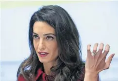  ?? AFP ?? L’avocate Amal Clooney, épouse du célèbre George, a marqué des points hier à Genève.