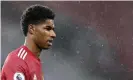  ?? Photograph: Michael Regan/AP ?? The footballer and campaigner Marcus Rashford. ‘Mr Johnson needs to draw a larger lesson from his latest humiliatio­n at the hands of Mr Rashford.’