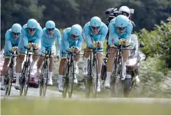  ?? File / Agence France-presse ?? ↑
Astana becomes the third team after Mitchelton and Ineos to pull the plug on Paris-nice, which starts on Sunday.