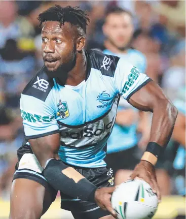  ?? Picture: AAP ?? NATIONAL PRIDE: James Segeyaro of the Sharks said he would love to play for a PNG side.