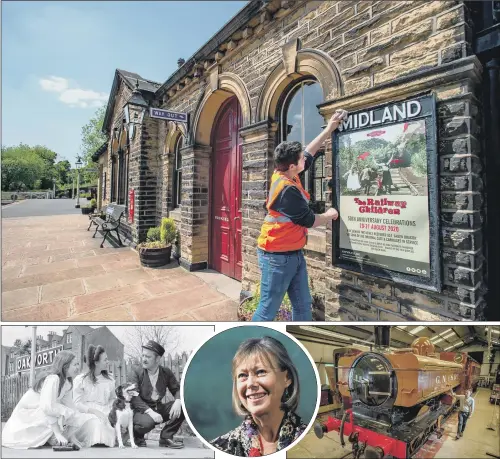 ?? PICTURES: BRUCE ROLLINSON/PA/GETTY ?? Main picture – KWVR’s Joseph Lockyer; above, from left, Railway Children stars; Jenny Agutter; KWVR’s Noel Hartley and The Green Dragon.