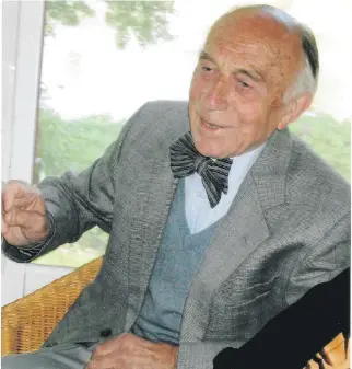  ?? SHUGAR FAMILY ?? A recent photo of David Shugar, retired professor of biophysics who lives in Poland and will turn 100 in September. His interview with the Montreal Gazette this week was the first time he has spoken to the media about the ordeal he suffered in Canada...
