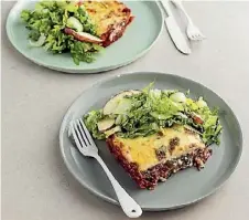  ??  ?? 1 baby cos lettuce 1⁄ telegraph cucumber
2 1 courgette Cheesy tomato and ricotta lasagne.