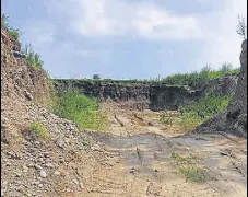  ?? HT PHOTO ?? A patch of land illegally mined at Gocher village of Majri block in Kharar, Mohali, on Thursday.