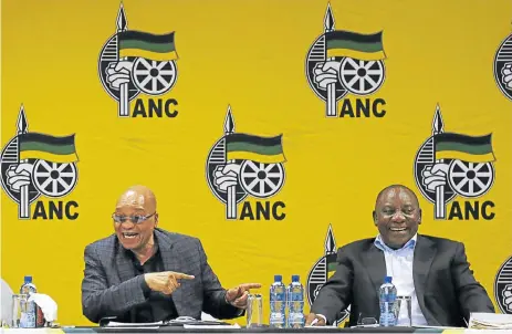  ?? /Reuters ?? Fresh phase: President Jacob Zuma has brought the ANC to the crossroads. To survive, the party, now under the leadership of new president Cyril Ramaphosa, will have to embark on a painful rebirthing process of rooting out corruption, healing internal...