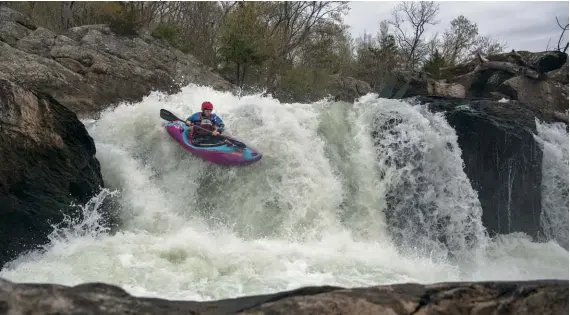  ??  ?? Whitewater is everywhere, even here within 4 miles of the White House on the
Potomac River.