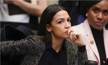  ??  ?? Alexandria Ocasio-Cortez described her experience ‘as a person who actually worked for tips and hourly wages’. Photograph: J Scott Applewhite/AP