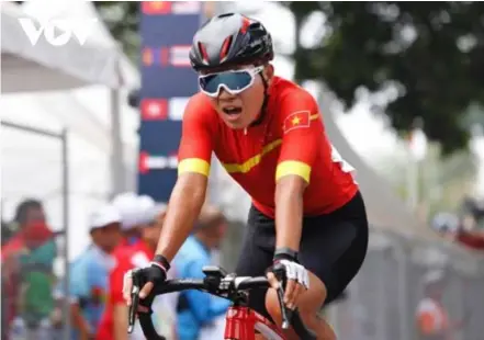  ?? Photo vov.vn ?? PEDAL POWER: Nguyễn Thị Thật is expected to take a gold medal at the 31st SEA Games.