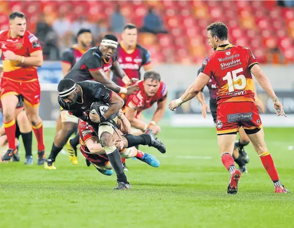  ?? Picture: GALLO IMAGES ?? PROMISING: Ball carrier Andisa Ntsila of the Southern Kings has been one of the star players in his team’s debut PRO14 season, and is relishing his chance to impress against the Cheetahs in their final outing next weekend.