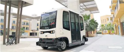  ?? Supplied photo ?? Through the trial run, the RTA is aiming at familiaris­ing the public with driverless vehicles. —