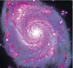  ?? Foto: dpa/Esa ?? Hier siehst du die „Whirlpool Galaxy“. Die Aufnahme konnte dank eines Weltraumte­leskops geschossen werden.