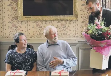  ?? ?? Pauline and Roger Fitter at a celebratio­n of their achievemen­ts at County Hall