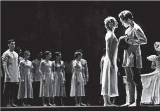  ?? KYLE FLUBACKER PHOTO ?? Alina Cojocaru, Jeffrey Cirio and the English National Ballet perform Akram Khan’s “Giselle” at the Harris.