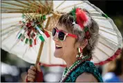  ?? STAFF ARCHIVES ?? Bedecked in Italian colors, Mary Keydash attends the Italian Family Festa at History Park in San Jose in 2022. The event returns to the park this weekend.