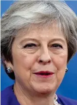  ??  ?? Pressure: Prime Minister Theresa May