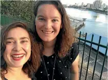  ??  ?? Hannah Spyksma (right) and her partner Chloe Fill moved from New Zealand to live in Brisbane last February.