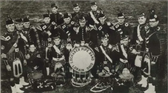  ?? THE LORAIN JOURNAL FILE ?? Pipe Major Allister Wright, far left, in the May 26, 1967editio­n of The Lorain Journal.