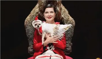  ?? COURTESY OF ISABELLA ROSSELLINI ?? Actress Isabella Rossellini has turned her fascinatio­n with animals and their mental abilities into a stage show, “Link Link Circus,” opening tonight at The Chapel in San Francisco.