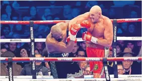  ?? ?? DOWN AND OUT: Fury’s clash with Usyk is now off.